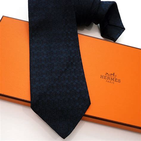 hermes black tie|Hermes vintage tie.